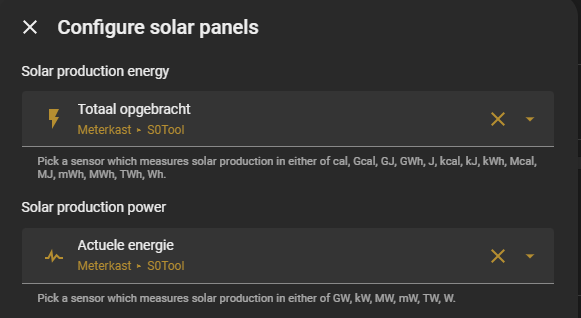 solar settings energy dashboard